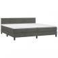 Preview: Boxspringbett mit Matratze Dunkelgrau 200x200 cm Samt