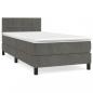 Preview: Boxspringbett mit Matratze Dunkelgrau 90x190 cm Samt