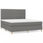 Preview: Boxspringbett mit Matratze Dunkelgrau 180x200 cm Stoff