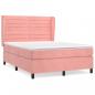 Preview: Boxspringbett mit Matratze Rosa 140x200 cm Samt