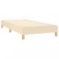 Preview: Boxspringbett mit Matratze & LED Creme 90x190 cm Stoff