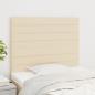 Preview: ARDEBO.de - Kopfteile 2 Stk. Creme 100x5x78/88 cm Stoff