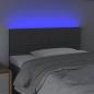 Preview: LED Kopfteil Dunkelgrau 80x5x78/88 cm Stoff