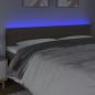 Preview: LED Kopfteil Taupe 200x5x78/88 cm Stoff