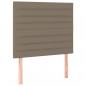 Preview: LED Kopfteil Taupe 100x5x118/128 cm Stoff