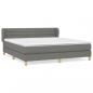 Preview: Boxspringbett mit Matratze Dunkelgrau 180x200 cm Stoff