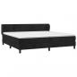 Preview: Boxspringbett mit Matratze Schwarz 200x200 cm Samt