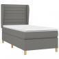 Preview: Boxspringbett mit Matratze Dunkelgrau 90x190 cm Stoff