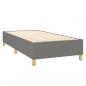 Preview: Boxspringbett mit Matratze & LED Dunkelgrau 90x200 cm Stoff