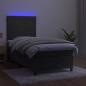 Preview: Boxspringbett mit Matratze & LED Dunkelgrau 100x200 cm Samt