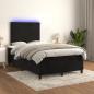 Preview: ARDEBO.de - Boxspringbett mit Matratze & LED Schwarz 120x200 cm Samt