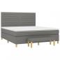 Preview: Boxspringbett mit Matratze Dunkelgrau 180x200 cm Stoff