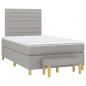 Preview: Boxspringbett mit Matratze Hellgrau 120x200 cm Stoff