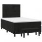 Preview: Boxspringbett mit Matratze Schwarz 120x200 cm Samt