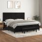 Preview: ARDEBO.de - Boxspringbett mit Matratze Schwarz 200x200 cm Samt