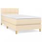 Preview: Boxspringbett mit Matratze Creme 90x190 cm Stoff