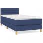 Preview: Boxspringbett mit Matratze Blau 90x200 cm Stoff