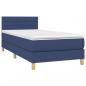 Preview: Boxspringbett mit Matratze Blau 90x200 cm Stoff