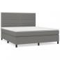 Preview: Boxspringbett mit Matratze Dunkelgrau 180x200 cm Stoff