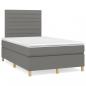 Preview: Boxspringbett mit Matratze Dunkelgrau 120x200 cm Stoff