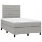 Preview: Boxspringbett mit Matratze Hellgrau 120x200 cm Stoff