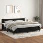 Preview: ARDEBO.de - Boxspringbett mit Matratze Schwarz 200x200 cm Samt