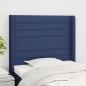 Preview: ARDEBO.de - Kopfteil mit Ohren Blau 103x16x118/128 cm Stoff