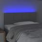 Preview: LED Kopfteil Hellgrau 80x5x78/88 cm Stoff