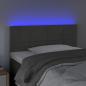 Preview: LED Kopfteil Dunkelgrau 90x5x78/88 cm Samt