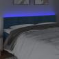 Preview: LED Kopfteil Dunkelblau 200x5x78/88 cm Samt