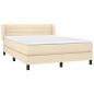 Preview: Boxspringbett mit Matratze Creme 140x190 cm Stoff