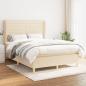 Preview: ARDEBO.de - Boxspringbett mit Matratze Creme 140x190 cm Stoff