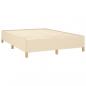 Preview: Boxspringbett mit Matratze Creme 140x190 cm Stoff