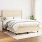 Preview: ARDEBO.de - Boxspringbett mit Matratze Creme 140x200 cm Stoff