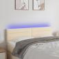 Preview: ARDEBO.de - LED Kopfteil Creme 144x5x78/88 cm Stoff