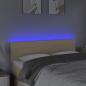 Preview: LED Kopfteil Creme 144x5x78/88 cm Stoff