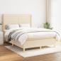 Preview: ARDEBO.de - Boxspringbett mit Matratze Creme 140x190 cm Stoff