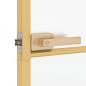 Preview: Innentür Schlank Golden 76x201,5 cm Hartglas und Aluminium