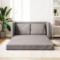 Preview: ARDEBO.de - Bodensofa mit Schlaffunktion Taupe 112x174x55 cm Stoff