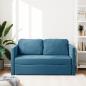 Preview: Bodensofa mit Schlaffunktion Blau 122x204x55 cm Samt