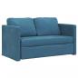 Preview: Bodensofa mit Schlaffunktion Blau 122x204x55 cm Samt