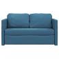 Preview: Bodensofa mit Schlaffunktion Blau 122x204x55 cm Samt