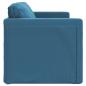 Preview: Bodensofa mit Schlaffunktion Blau 122x204x55 cm Samt