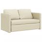 Preview: Bodensofa mit Schlaffunktion Creme 112x174x55 cm Kunstleder