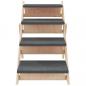 Preview: Hundetreppe Grau 105x47 cm Massivholz Tanne