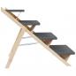 Preview: Hundetreppe Grau 105x47 cm Massivholz Tanne