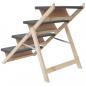 Preview: Hundetreppe Grau 105x47 cm Massivholz Tanne