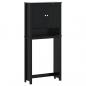 Preview: Waschmaschinenschrank BERG Schwarz 76x27x164,5 cm Massivholz