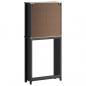 Preview: Waschmaschinenschrank BERG Schwarz 76x27x164,5 cm Massivholz