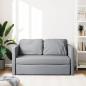 Preview: Bodensofa mit Schlaffunktion Hellgrau 112x174x55 cm Stoff